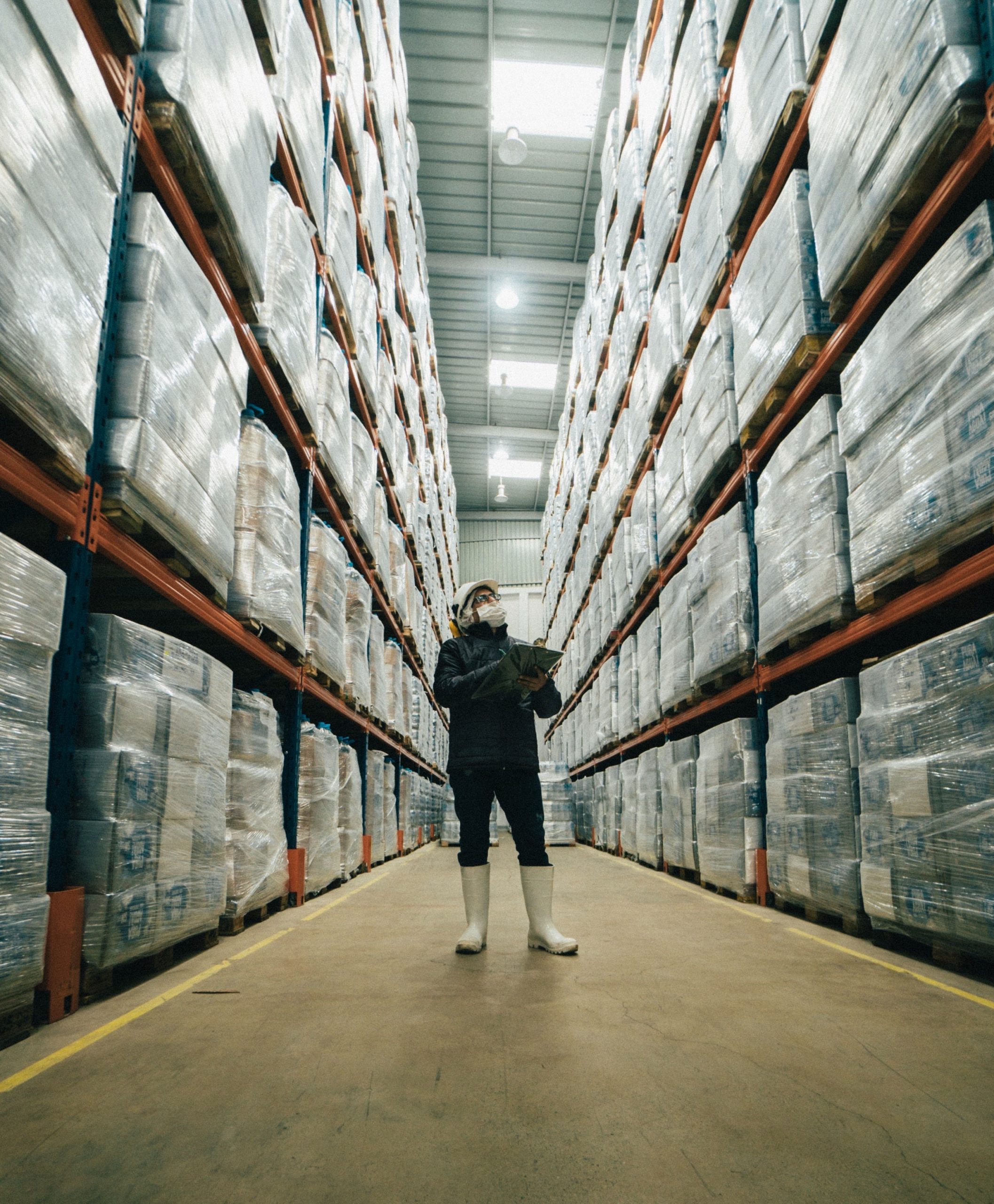 Logistics person in warehouse