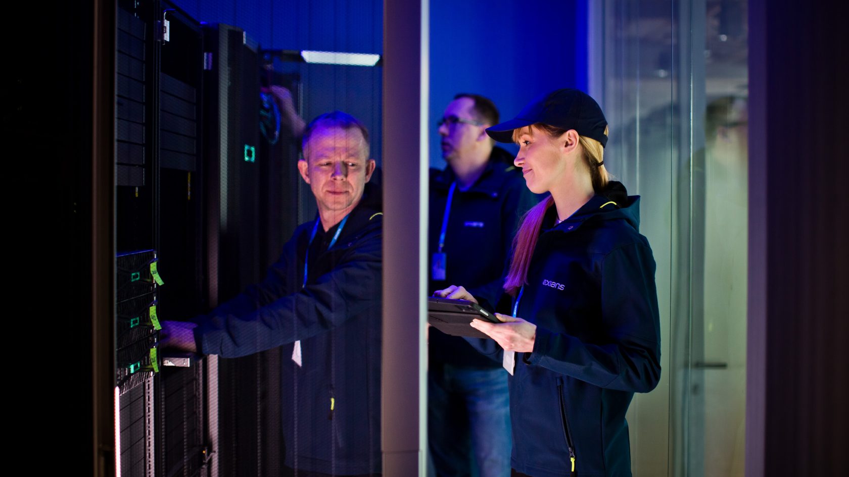 Cloud infrastructure supporting digital transformation in financial services.