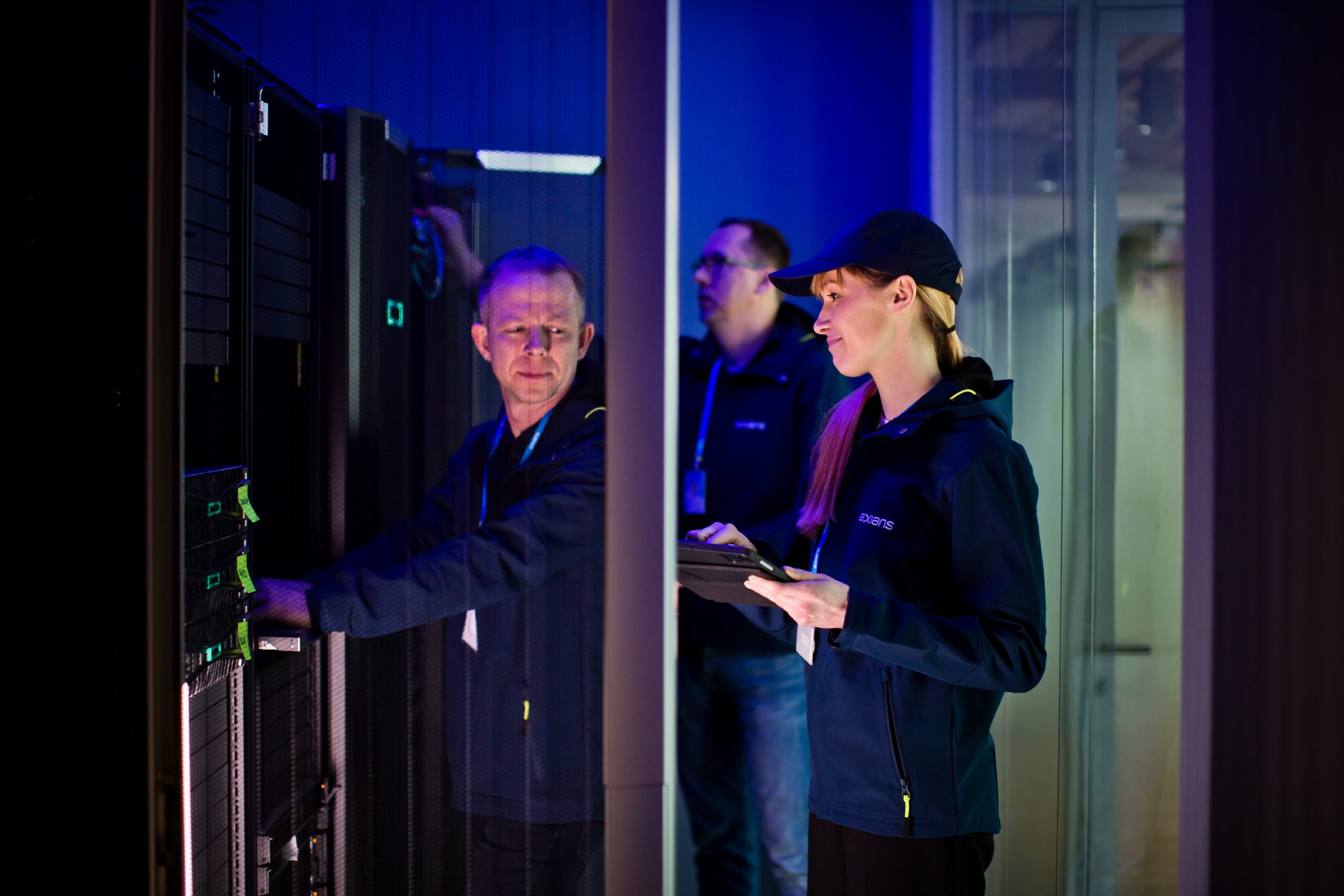 Cloud infrastructure supporting digital transformation in financial services.